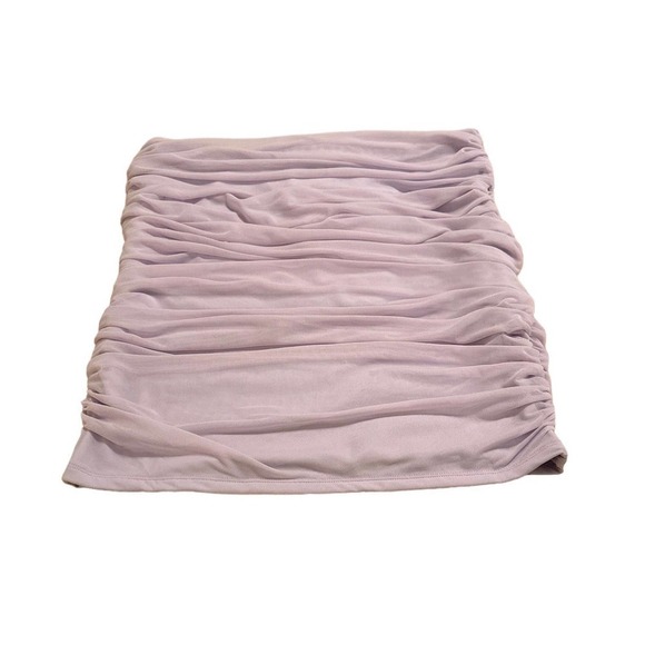 NAKED Wardrobe Ruched Chiffon Mini Skirt in Lavender - Picture 3 of 4